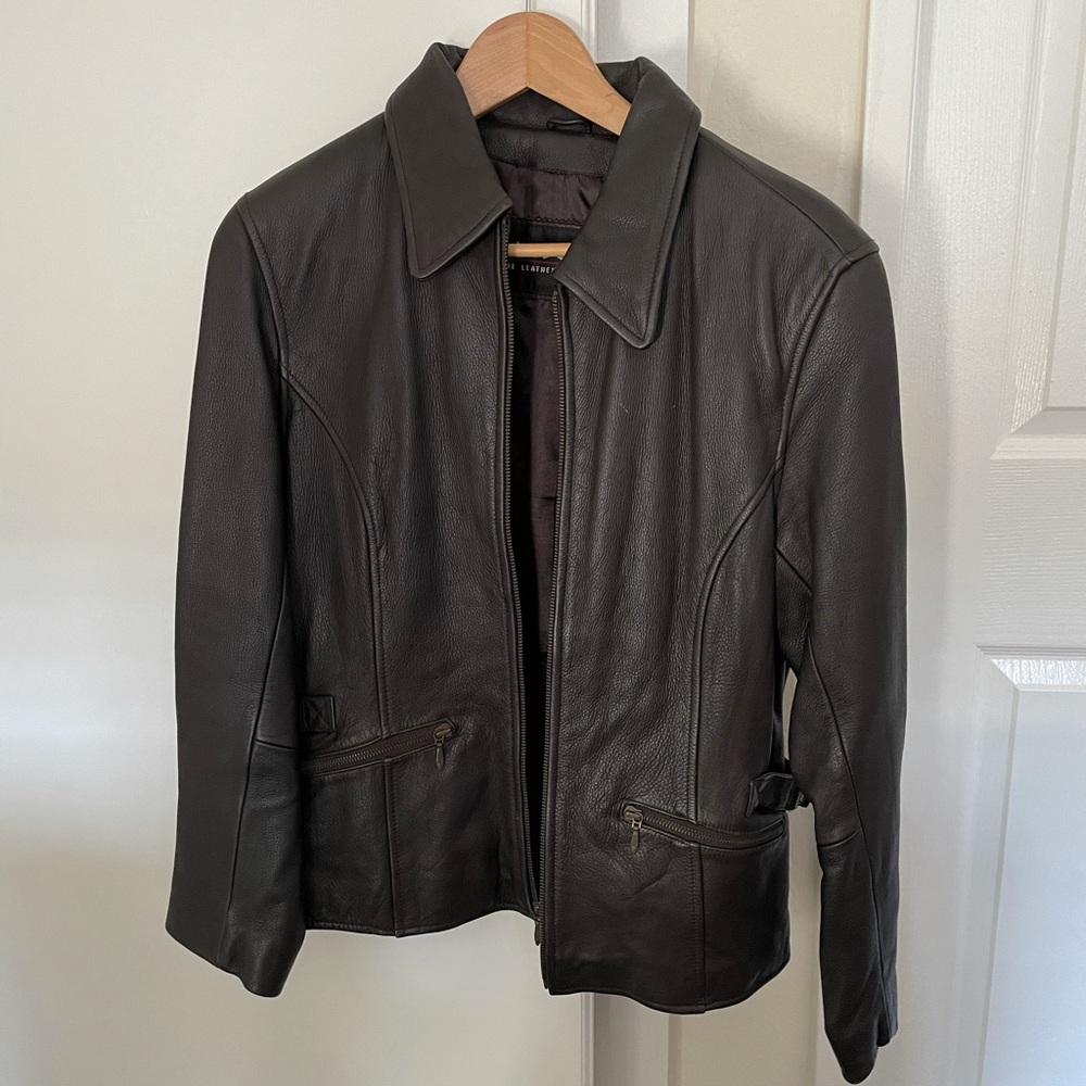 Vintage 1996 Wilson’s brown leather jacket blazer style